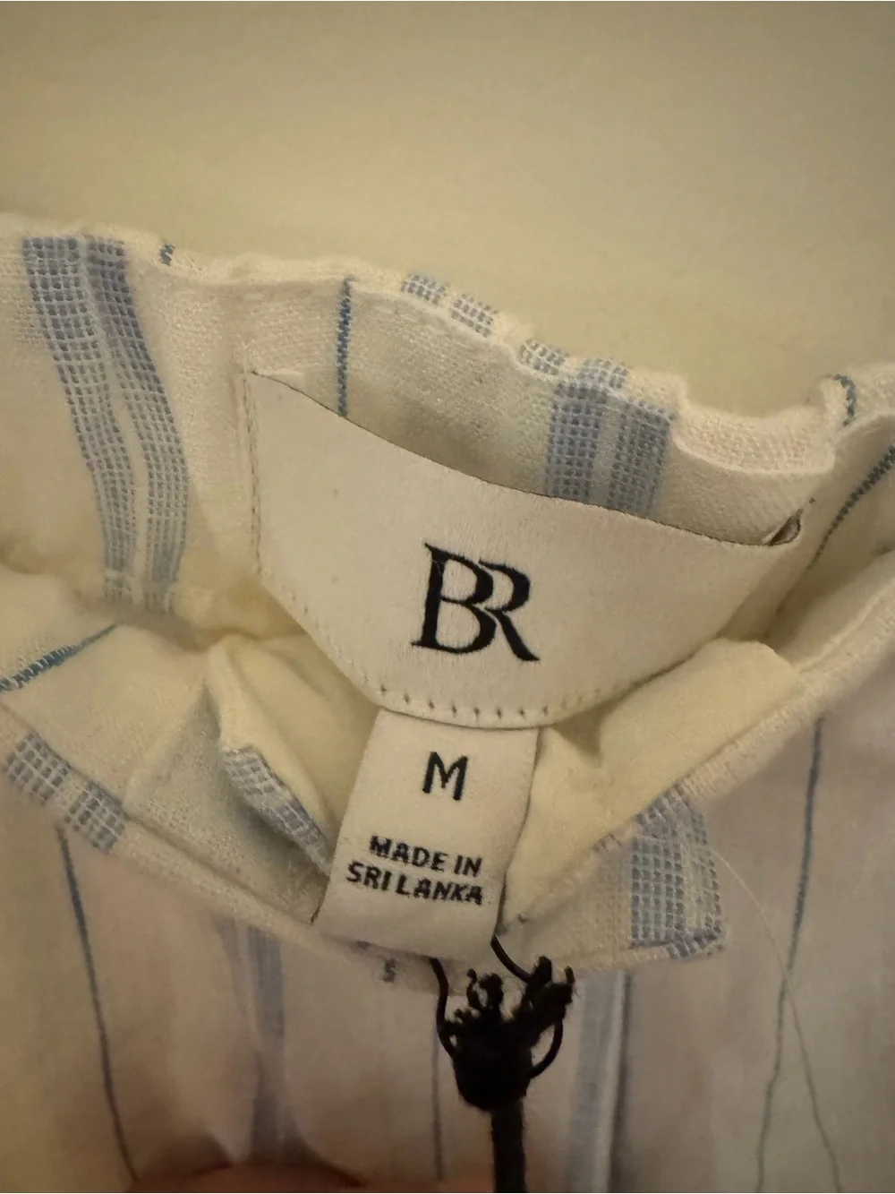 Banana republic Light Blue Stripe Wide-Leg Linen Blend pant nwt